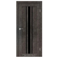 Флоренс FL-03 Sincrolam Лофт бетон Сатин білий/Чорне скло