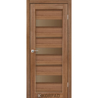 Порто PR-12 Sincrolam Дуб браш Сатин білий/Чорне скло/Сатин бронза