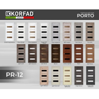 Порто PR-12 Sincrolam Ясен білий Сатин білий/Чорне скло/Сатин бронза