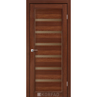 Порто делюкс PD-01 Sincrolam Горіх Чорне скло/Сатин бронза